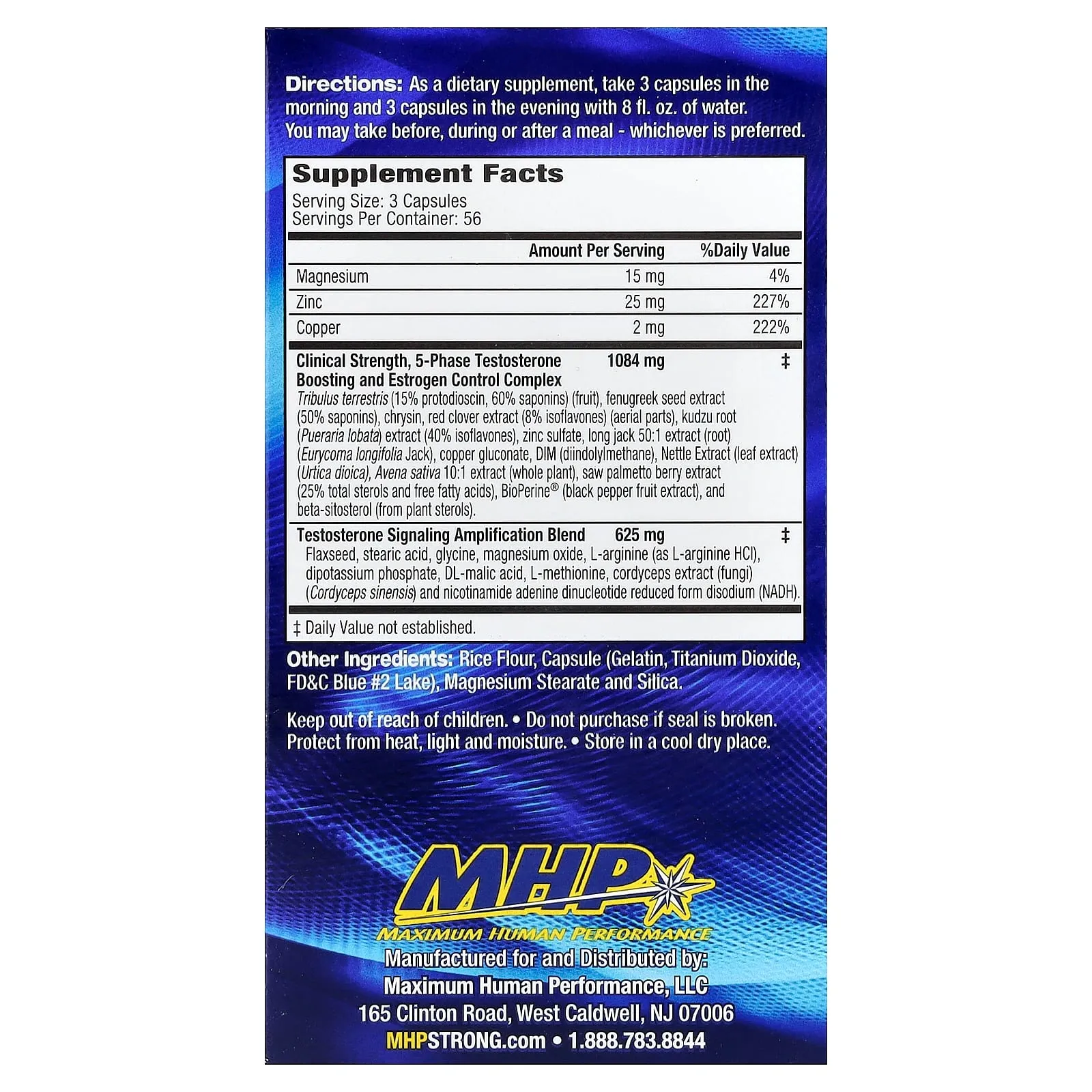 MHP T-BOMB 3XTREME CLINICAL STRENGTH 168CAPS