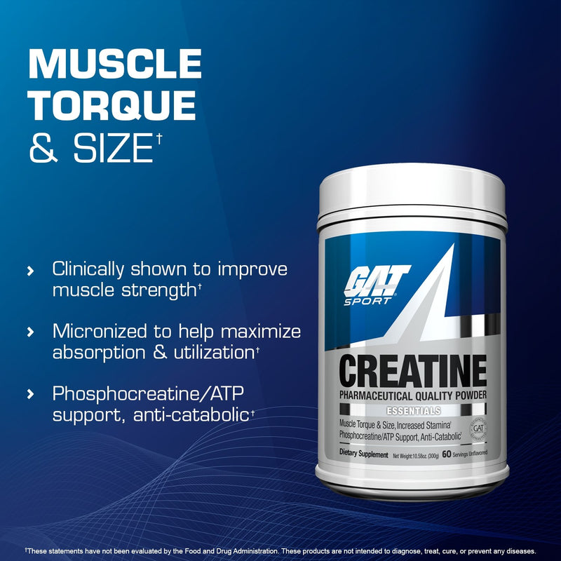 GAT Sport Creatine Monohydrate Powder 60 Servings