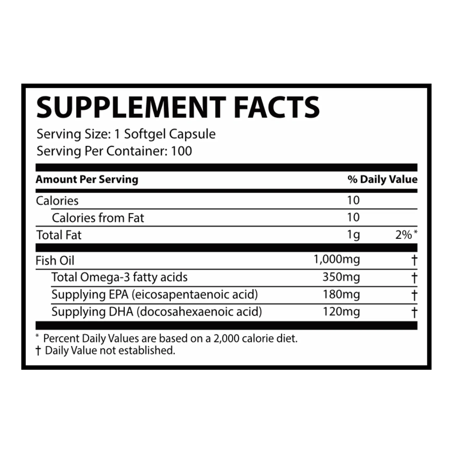 Muscle Rulz Omega-3 Fish Oil 1000mg