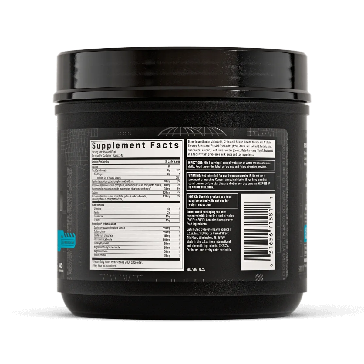 MuscleTech Amino Build BCAA + Electrolytes — 519g (Approx. 40 Servings)