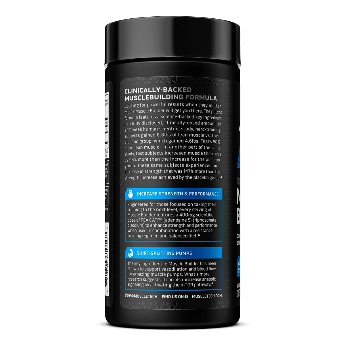 MuscleTech Platinum Muscle Builder 400mg PEAK ATP — 30 Capsules / 60 Capsules